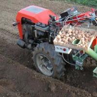 Dispositivo de bricolaje para plantar patatas.